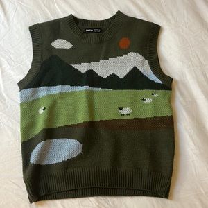 Shein Landscape Sweater Vest